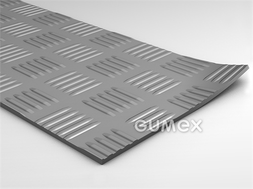 D70 A608, 3mm, Breite 1400mm, 70°ShA, Hammermuster, NR-SBR-NBR, -20°C/+70°C, grau, 